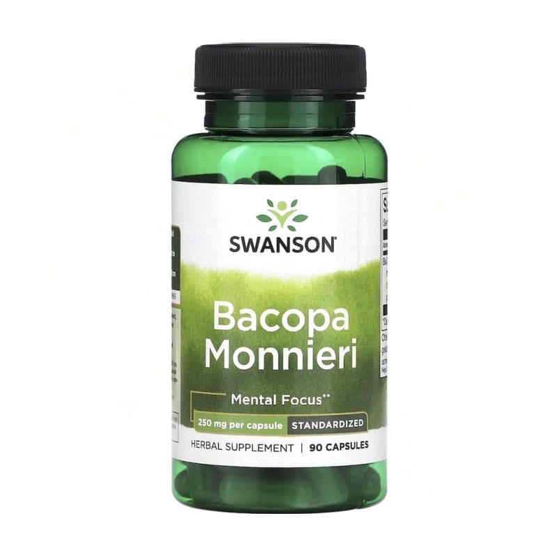 Brahmi – Bacopa Monnieri Swanson, 250 mg (90 gélules)