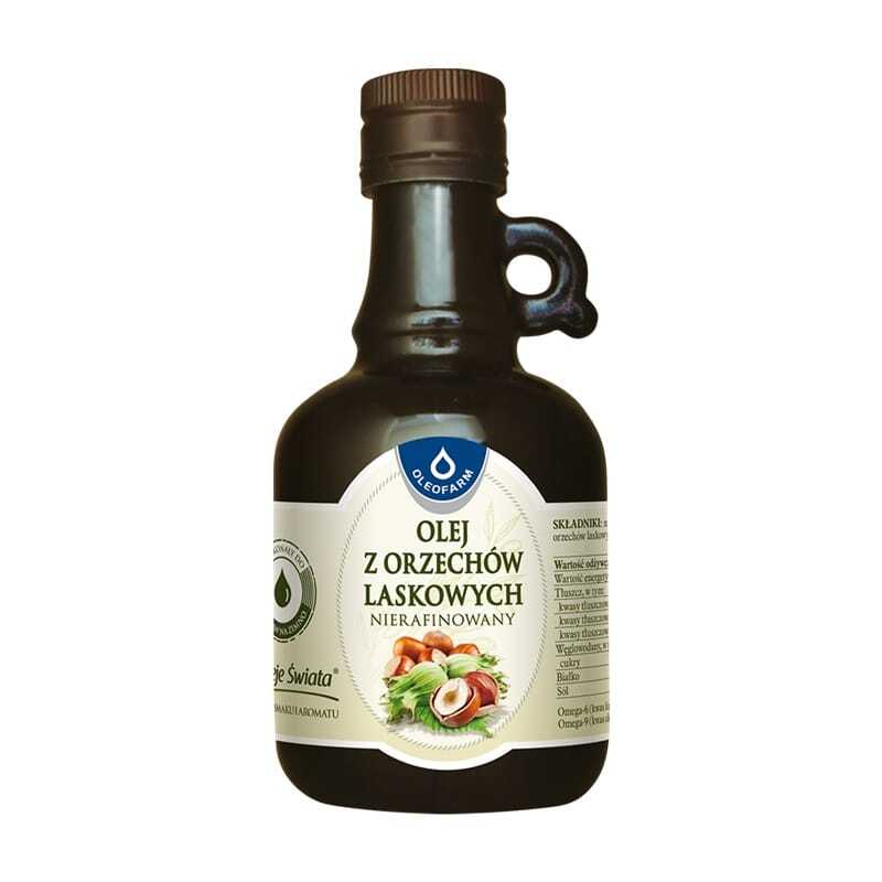 Huile de noisette, non raffinée Oleofarm (250 ml)