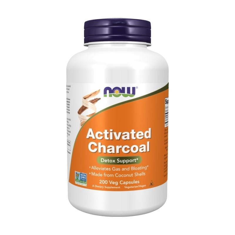 Charbon actif NOW (200 gélules)