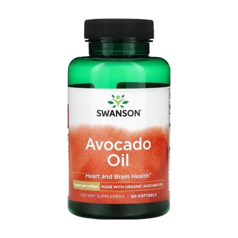 Huile d’avocat Swanson, 1000 mg (60 capsules molles)