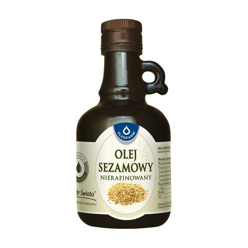 Huile de sésame avec vitamine D, non raffinée Oleofarm (250 ml)