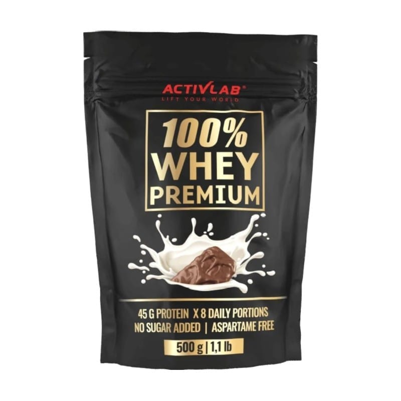 Protéines 100% Whey Premium goût chocolat au lait Activlab (500 g)