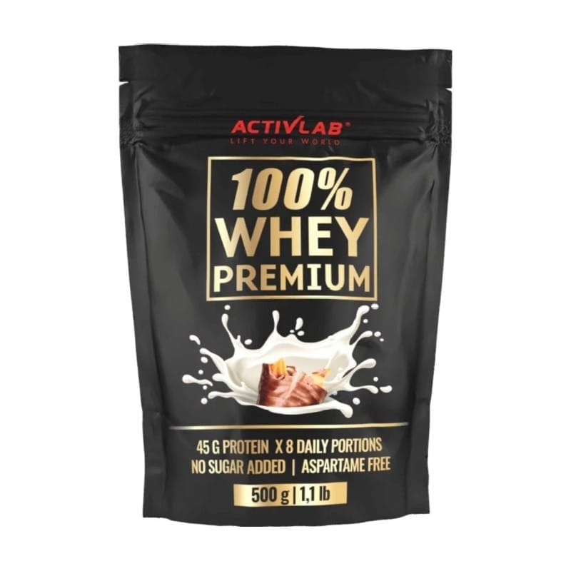 Protéines 100% Whey Premium goût caramel et chocolat Activlab (500 g)