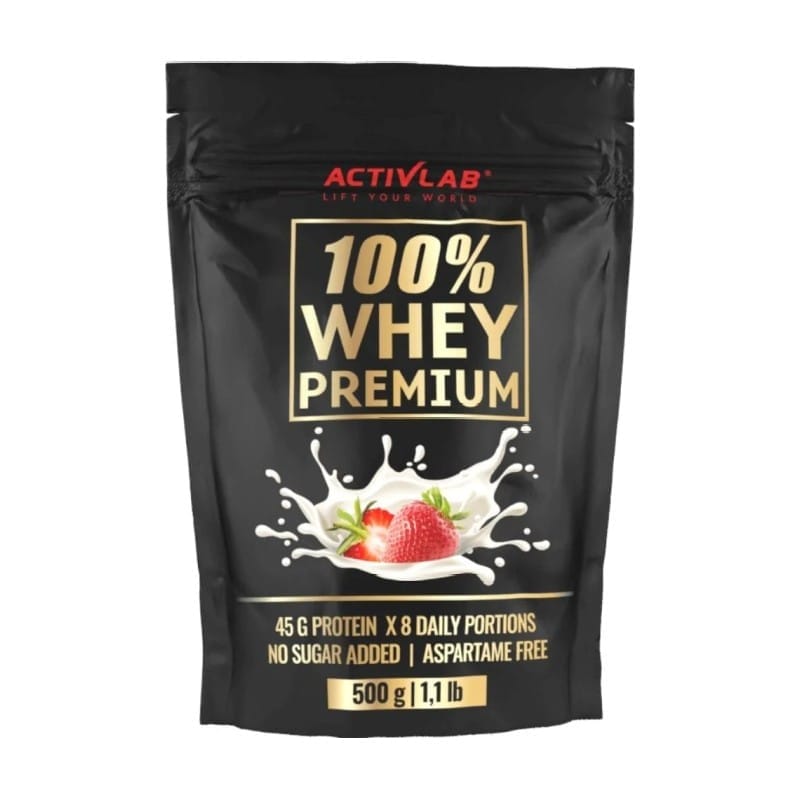 Protéines 100% Whey Premium goût fraise Activlab (500 g)