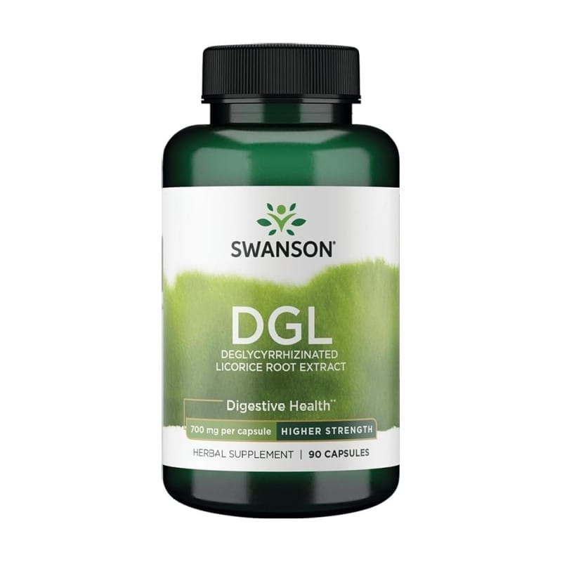 DGL – extrait déglycyrrhiziné de racine de réglisse Swanson, 700 mg (90 gélules)
