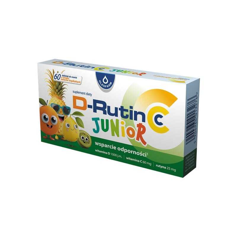 Vitamine C et rutine pour enfants Oleofarm (60 pastilles à sucer)