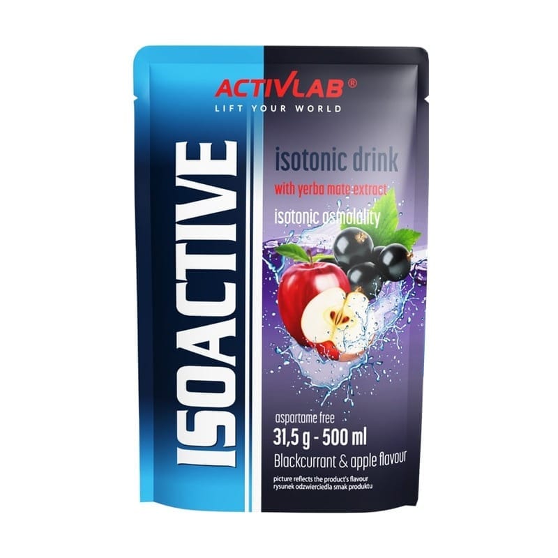 Boisson isotonique en poudre Isoactive Activlab, cassis et pomme (31,5 g)