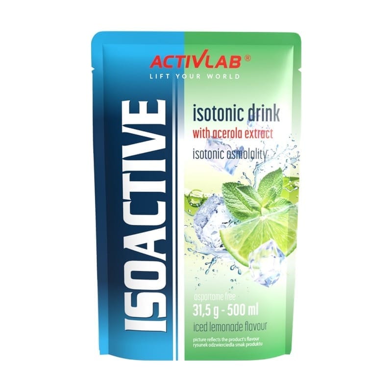 Boisson isotonique en poudre Isoactive Activlab, limonade glacée à l’acérola (31,5 g)