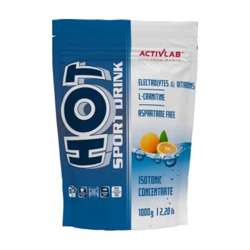 Hot Sport Drink – électrolytes et vitamines, saveur orange Activlab (1000 g)