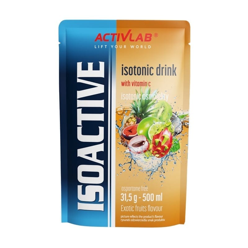 Boisson isotonique en poudre Isoactive Activlab, fruits exotiques (31,5 g)