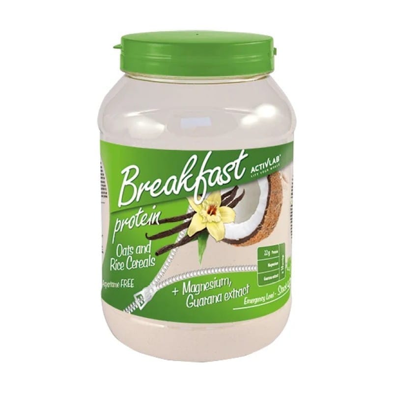 Petit-déjeuner protéiné en poudre – Protein Breakfast Activlab, saveur noix de coco et vanille (1000 g)