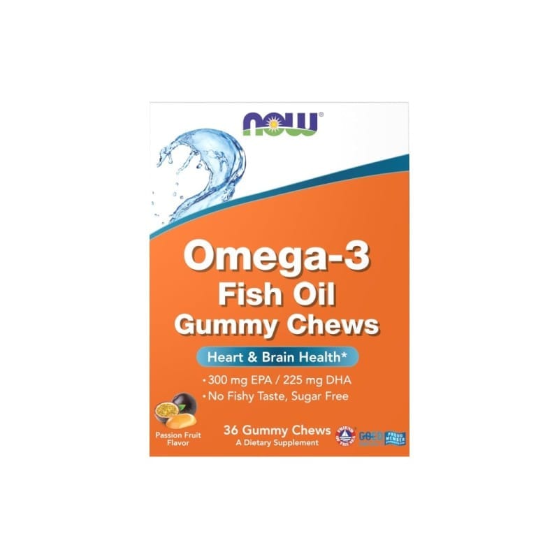 Huile de poisson oméga-3 NOW (36 gummies)