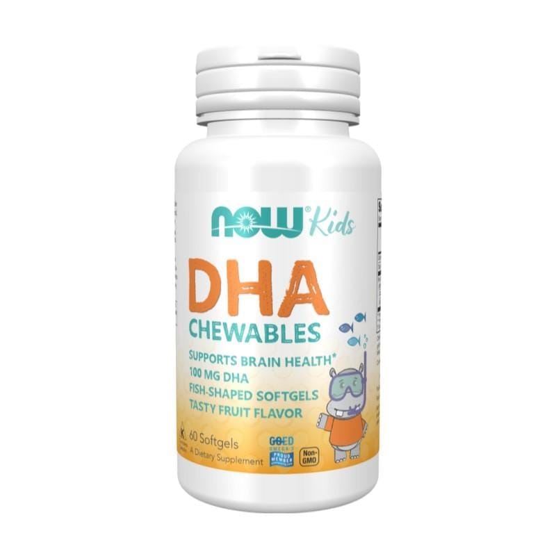 Oméga-3 DHA pour enfants NOW (60 capsules à croquer)