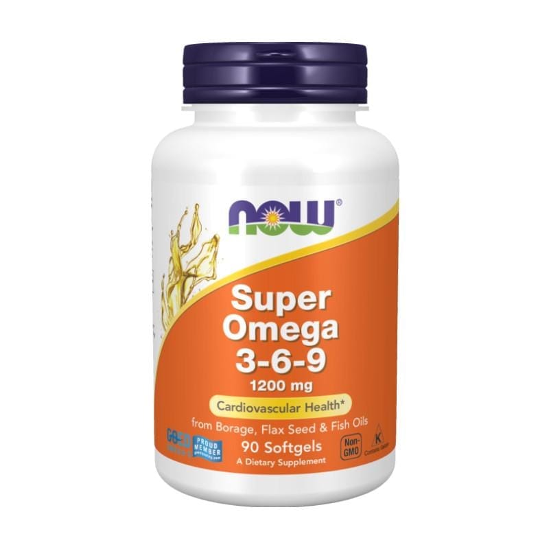 Super oméga 3-6-9 NOW, 1200 mg (90 gélules)