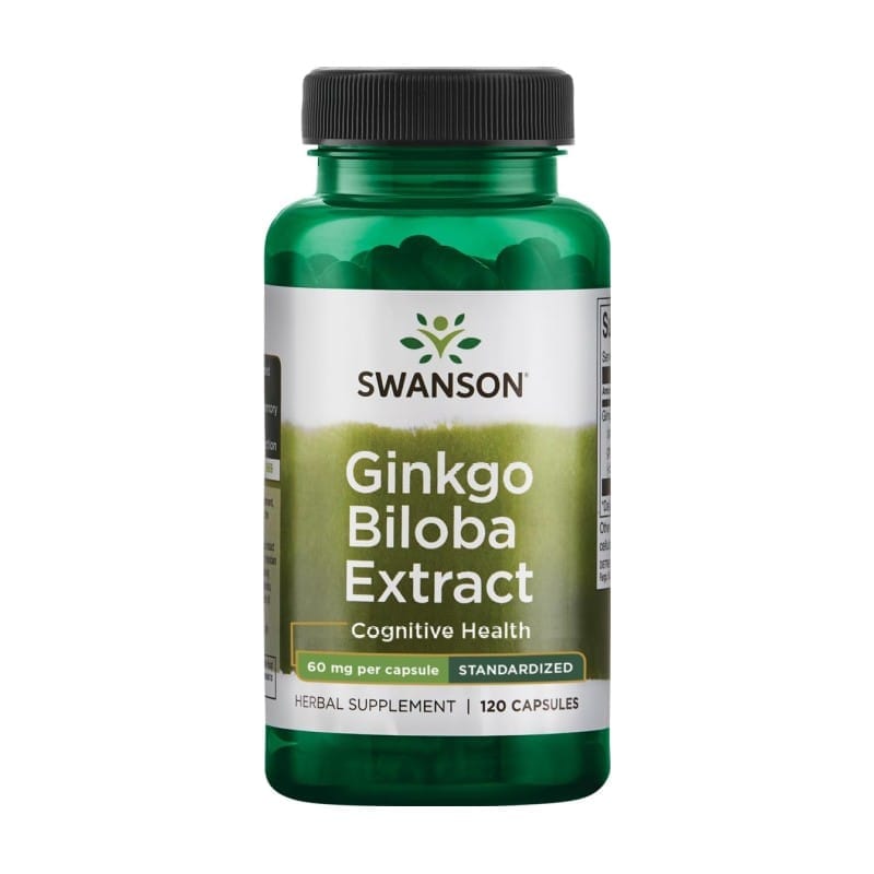 Extrait de ginkgo biloba Swanson, 60 mg (120 gélules)