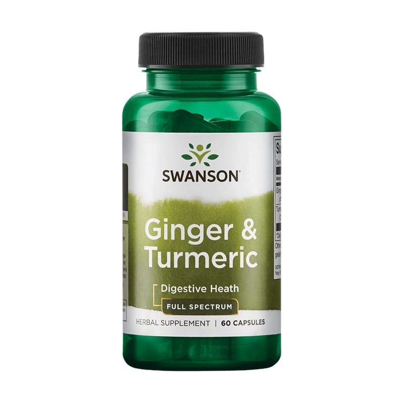 Gingembre et curcuma Swanson (60 gélules)