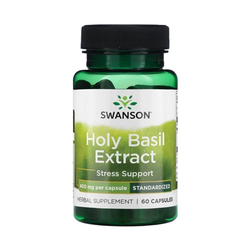 Extrait de basilic, 400 mg, Swanson (60 gélules)