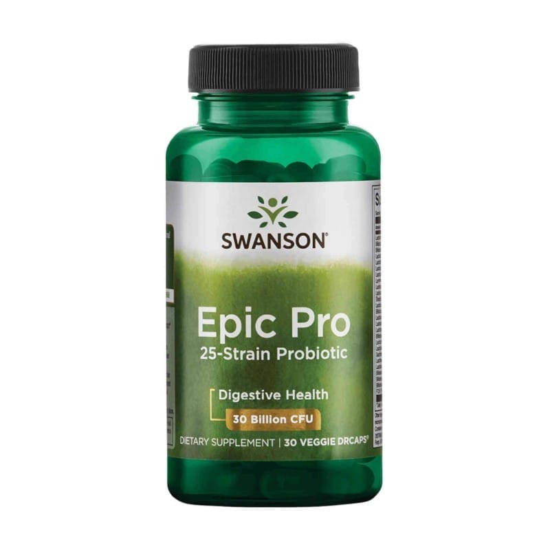 Epic Pro – Probiotique aux 25 souches Swanson, 30 milliards d’UFC (30 gélules)
