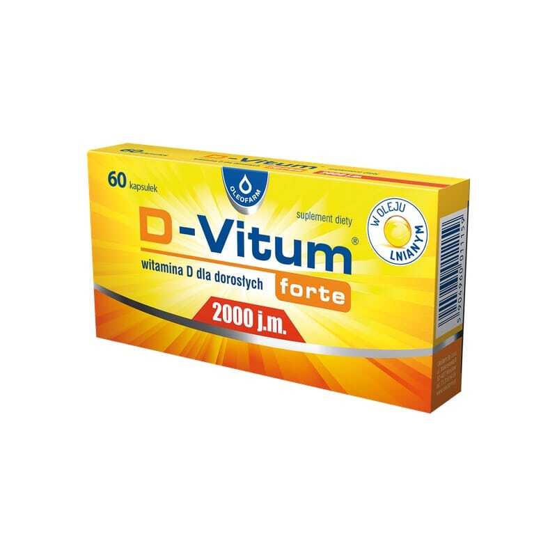 Vitamine D3 2000 UI D-Vitum Forte Oleofarm (60 gélules)