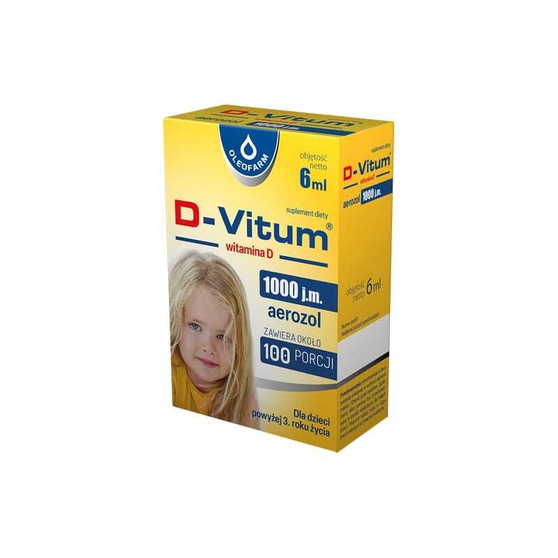 Vitamine D3 1000 UI en spray pour enfants D-Vitum Oleofarm (6 ml)