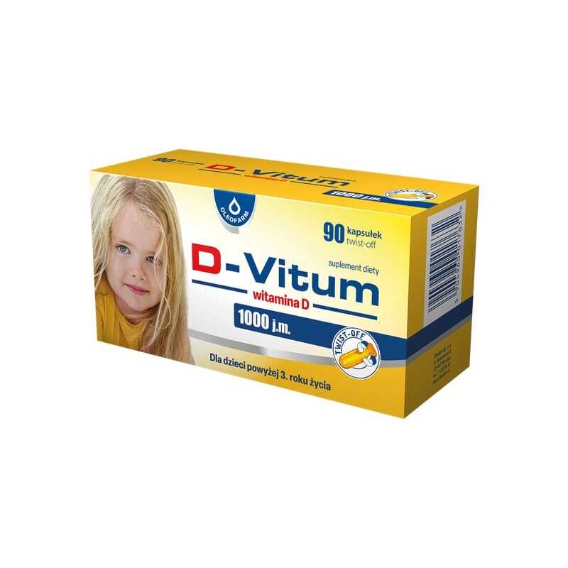 Vitamine D3 1000 UI pour enfants Oleofarm (90 capsules)