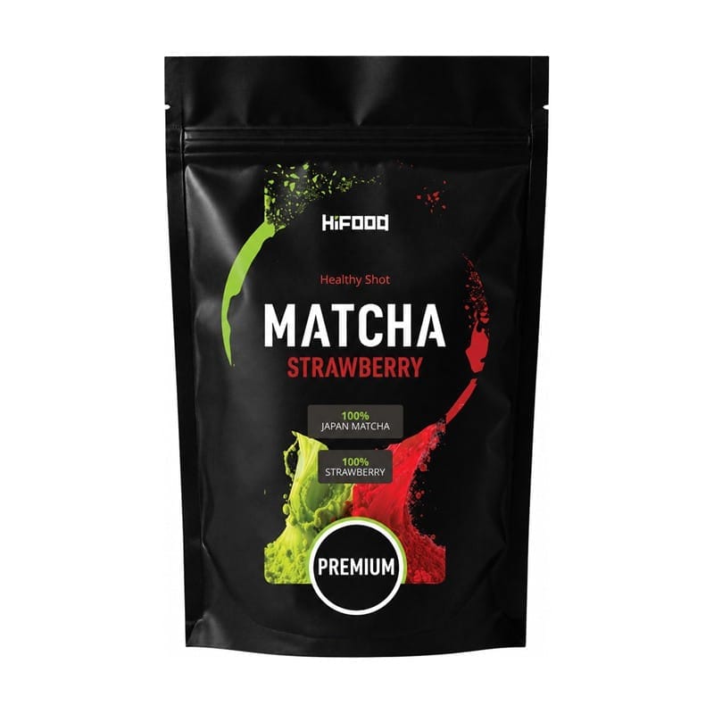 Matcha à la fraise lyophilisée HiFOOD (50 g)