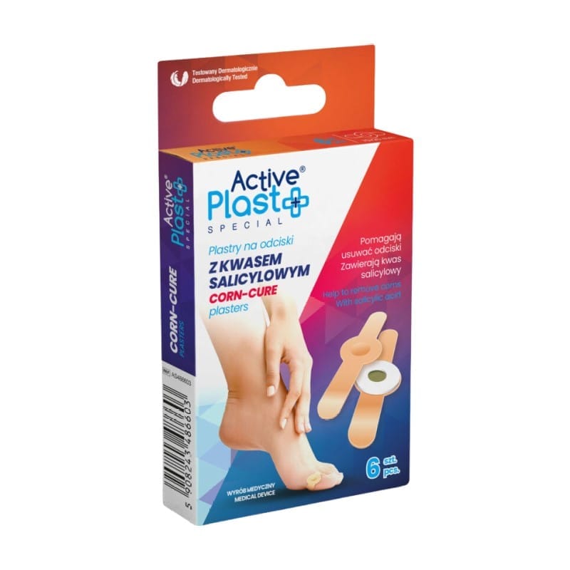 Pansements anti-cors à l’acide salicylique ActivePlast (6 pièces)