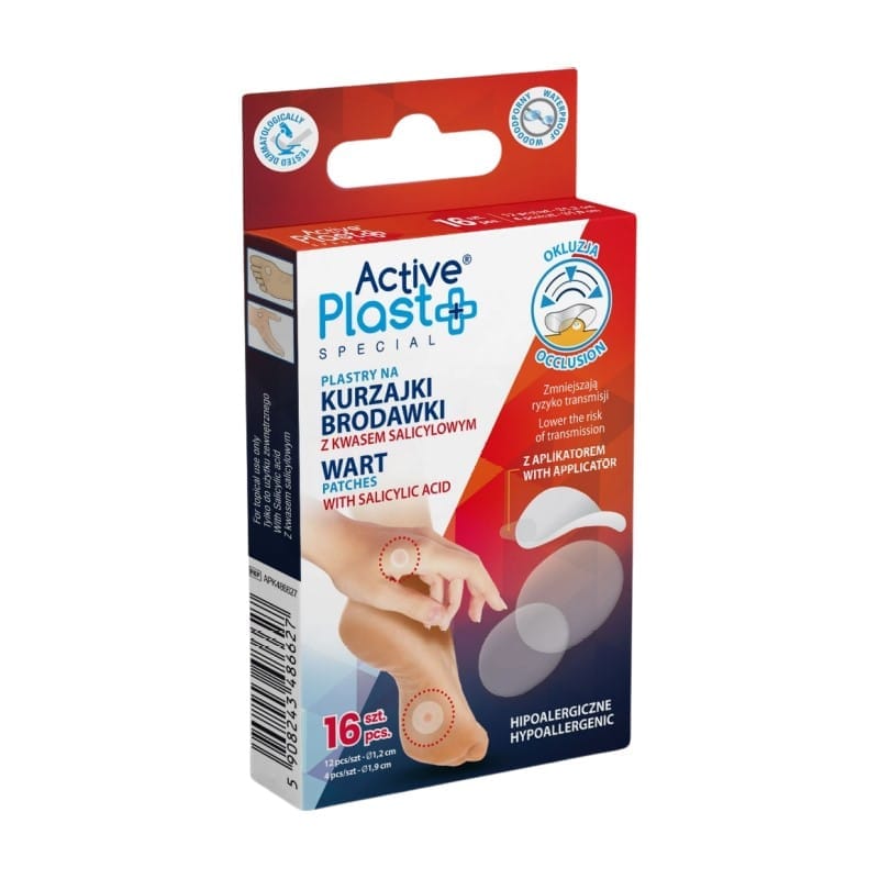 Patchs pour l’élimination des verrues et cors ActivePlast (16 pièces)