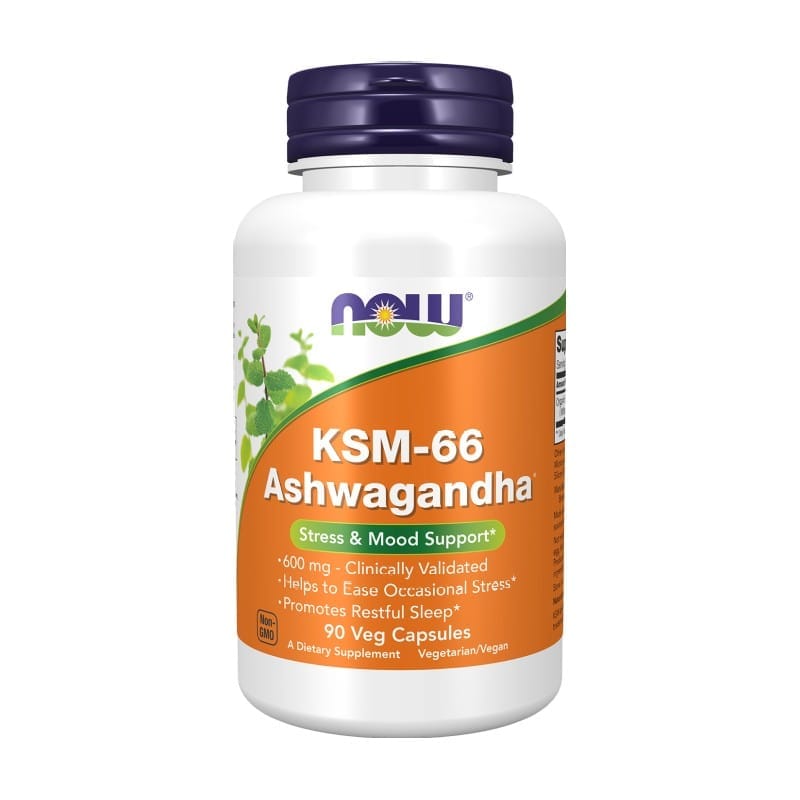 KSM-66 Ashwagandha NOW, 600 mg (90 gélules)