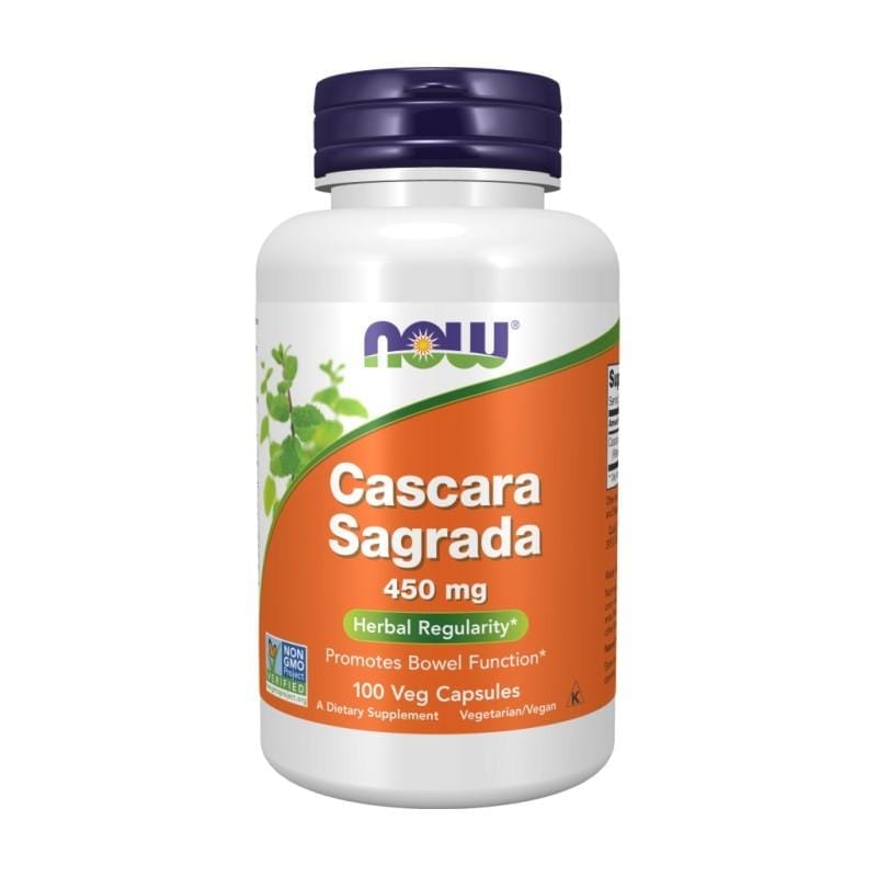 Cascara Sagrada NOW, 450 mg (100 gélules)