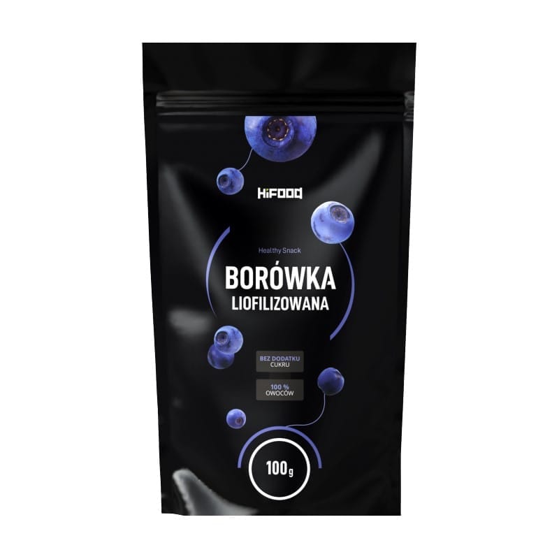 Myrtilles en poudre – lyophilisées HiFOOD (100 g)