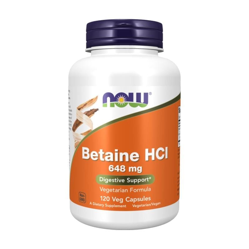 Bétaïne HCl NOW (120 gélules)