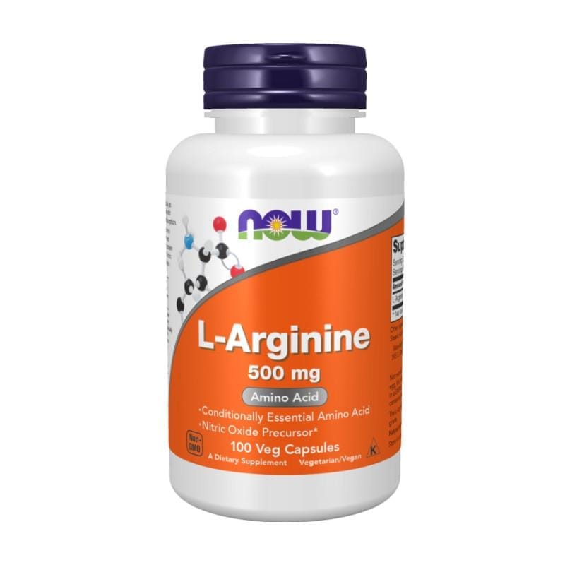 L-arginine NOW, 500 mg (100 gélules)
