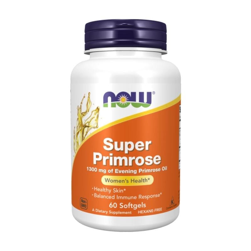 Huile d’onagre NOW, 1300 mg (60 capsules molles)