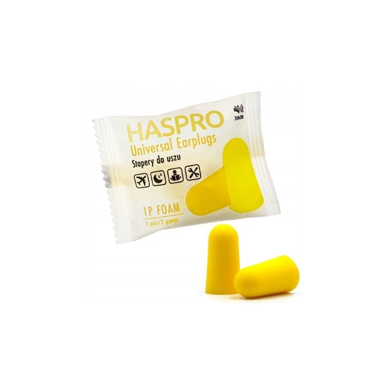Bouchons d’oreilles en mousse 1P Haspro (1 paire)